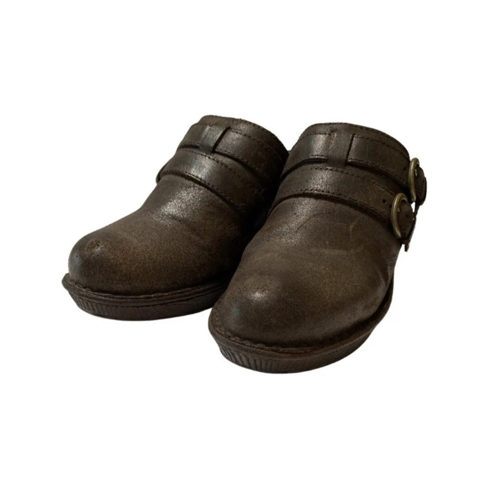 Born Leather Clogs heels size 9.5 Mules - Picture 2 of 5